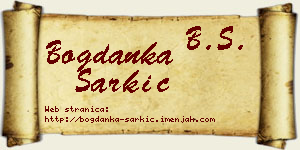 Bogdanka Šarkić vizit kartica